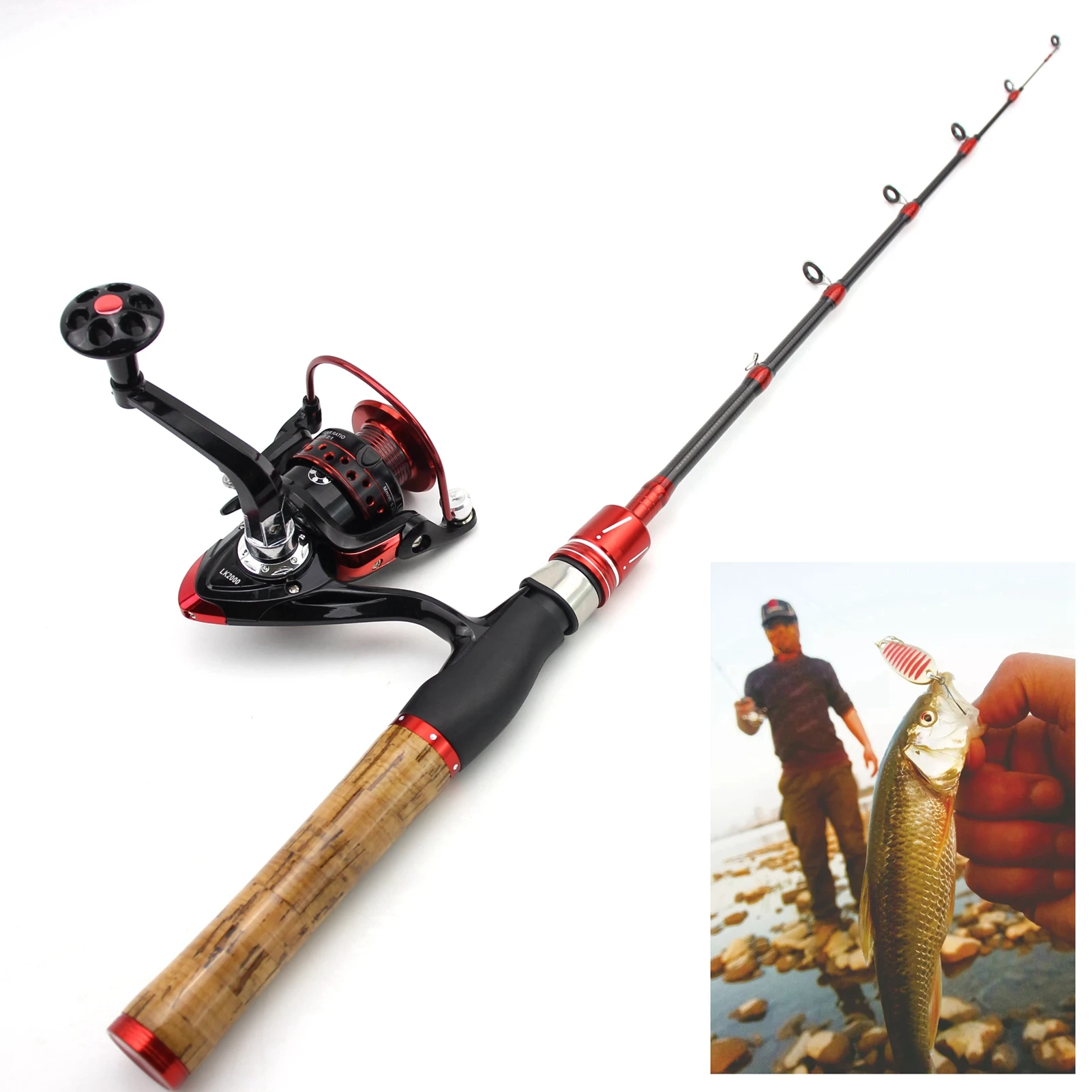 1.8M Ultra light Rod Reel Combos ul power Telescopic Spinnin