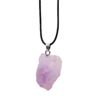 natural brazilian amethyst original stone pendant necklace female necklace clavicle chain girl party jewelry gift