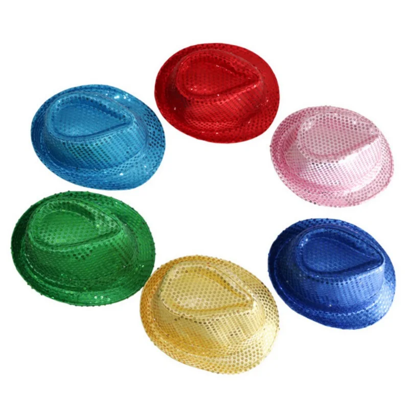 Светящаяся 9 светодиодов светящаяся джазовая шляпа многоцветная хлопковая