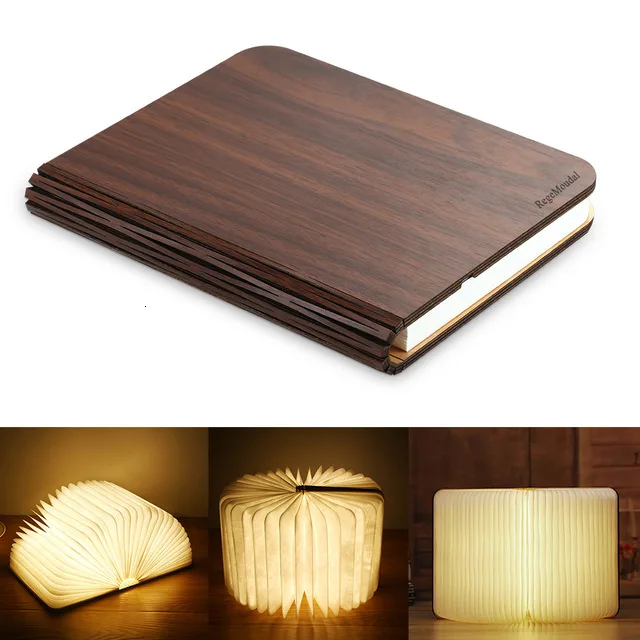 

Novelty USB Rechargeable Reading Book Night Light Smart Home Desk Lamp Bedroom Livingroom Wedding Decoration Ornaments Xmas Gift