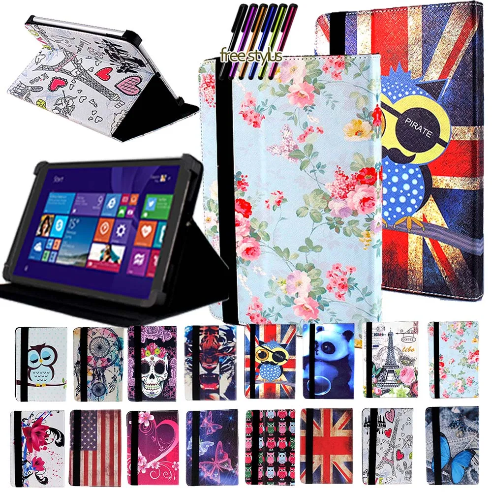 

Universal Leather Tablet Case for Argos Bush MyTablet 7"/ 8" Anti-Dust Tablet Four Corner Protection Stand Folding Cover Case