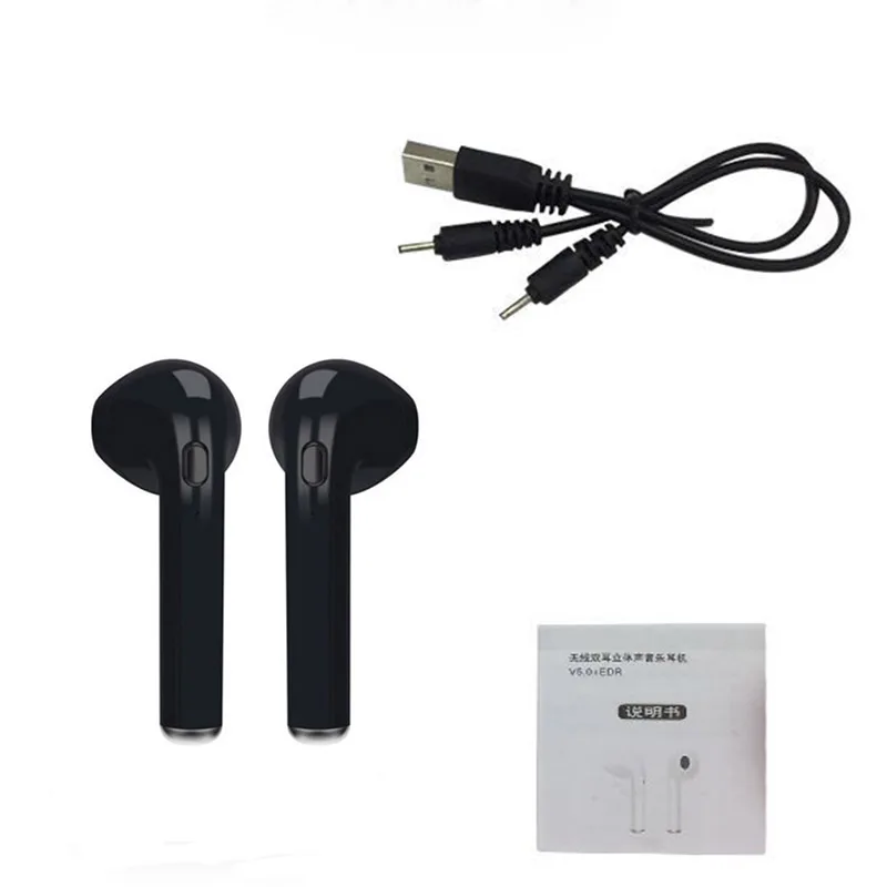 Left right with line OWX i7s TWS беспроводной наушник Bluetooth наушник I7 спортивные наушники гарнитура с микрофоном наушники-вкладыши гарнитура с зарядным устройством - Цвет: Left right with line