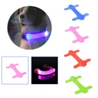 Светодиодный ошейник для собак, регулируемый ночной поводок для собак, светящиеся флуоресцентные ошейники для питомцев, светится в темноте, аксессуары