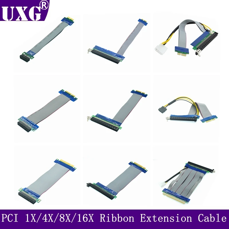 PCI-E 1X 4X 8 16X до ленточный Удлинительный кабель PCI Express PCIE Райзер карта