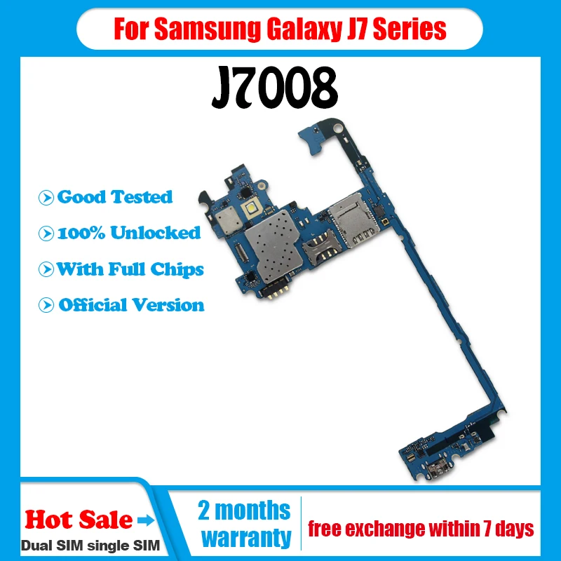 100% оригинал для Samsung Galaxy J7 J7008 материнская плата логическая с системой