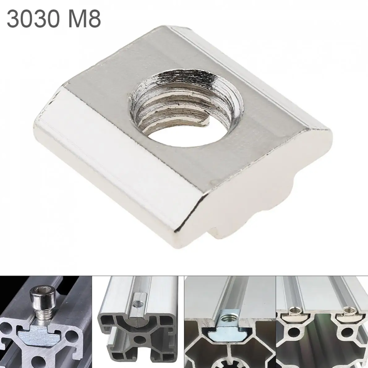 1 шт. M8 для 30 серий Т образная скользящая гайка молоток крепежная соединитель 3030