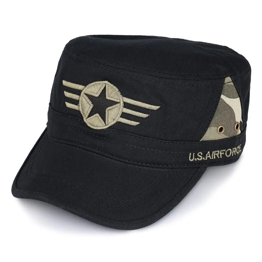 Кепка Kepi мужская с прямым верхом армейская шапка в стиле милитари изогнутый