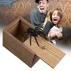 Игрушка для розыгрыша, коробка с сюрпризом, деревянная коробка с пауком в виде животного, практичная Веселая шутка, игрушка для страха, подарок, испугающий и кричащий
