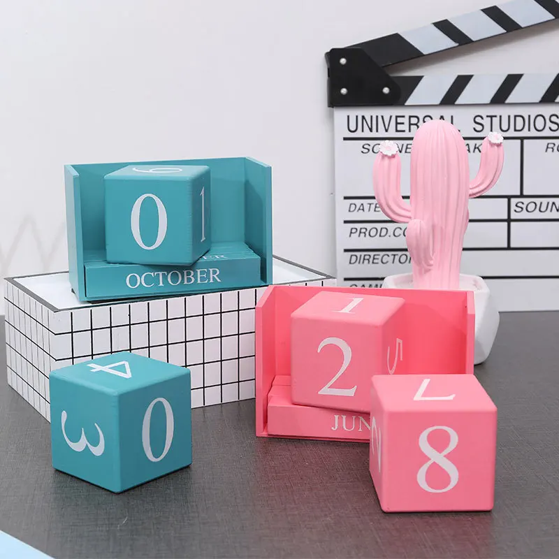 Скандинавский деревянный календарь Декорации для дома реквизит фотосъемки