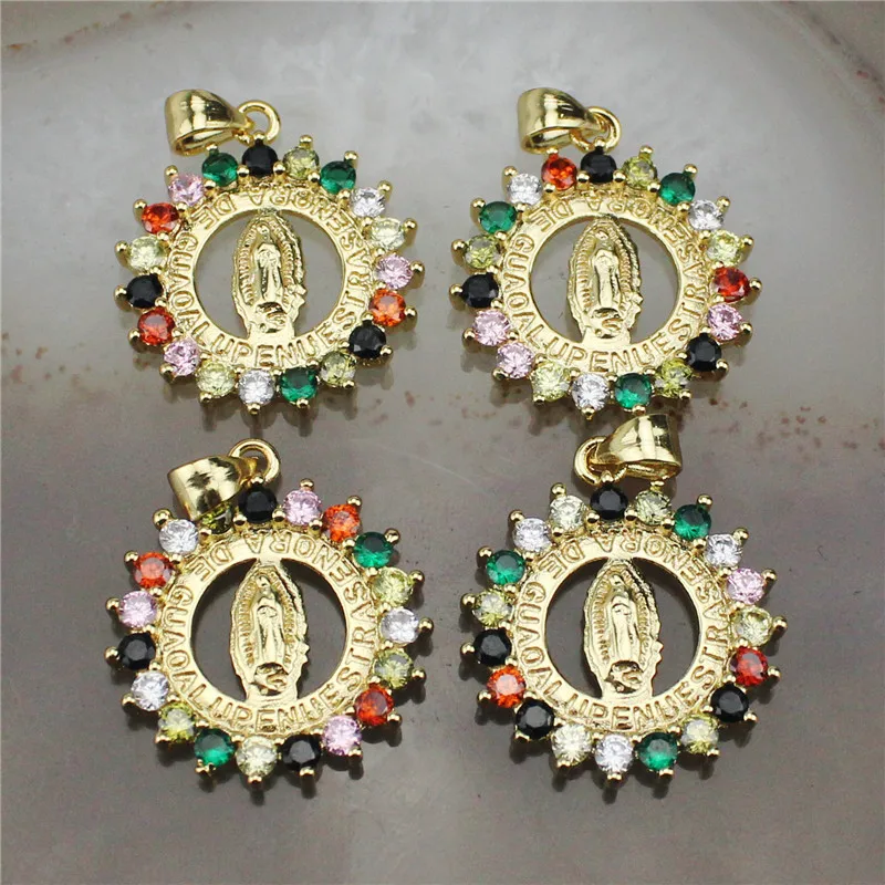 20*25 мм 20 шт./лот модная Радужная религия cz Очаровательная подвеска кубический