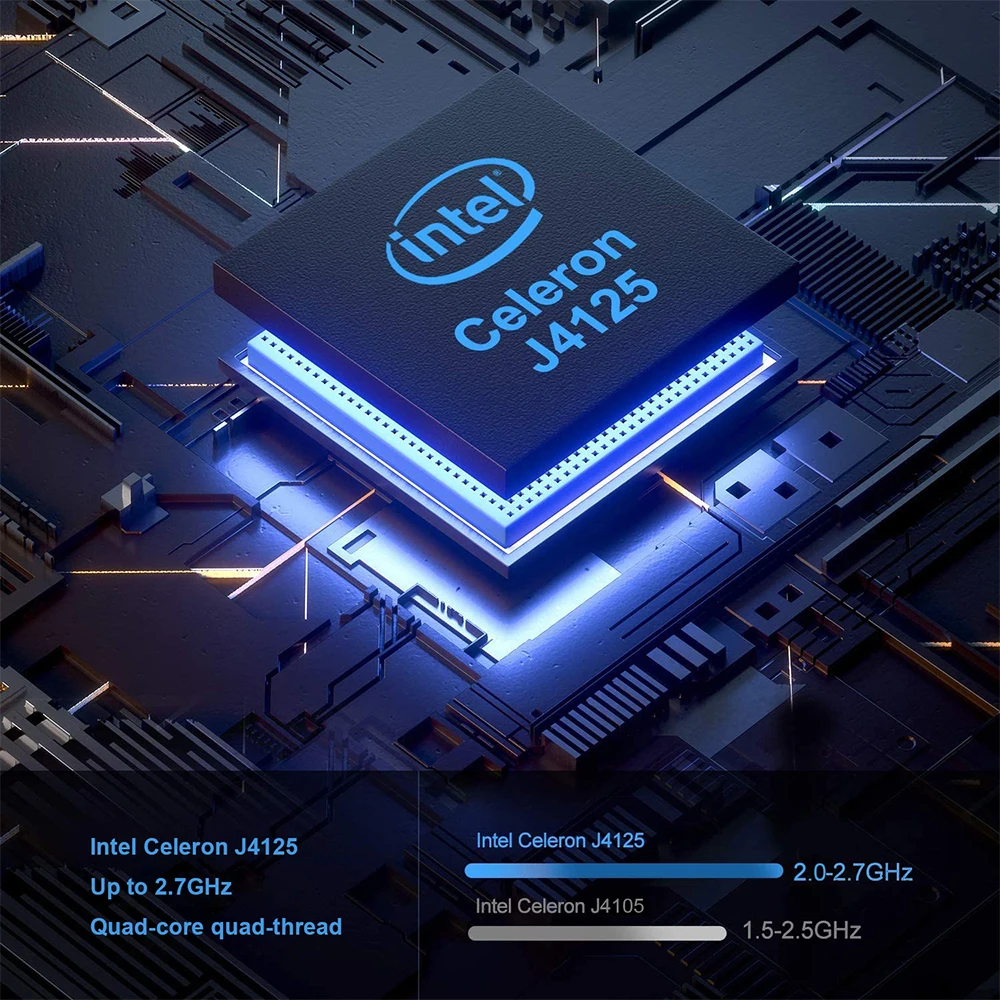 Мини ПК GK3V игровой с Windows 10 Intel Gemini Lake J4125 8 ГБ DDR4 128 256 512 1 ТБ SSD 2 4G 5G Wi Fi 1000 Мбит/с|Мини
