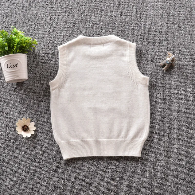 Кашемировый жилет с кроличьими рукавами для малышей вязаный свитер теплый