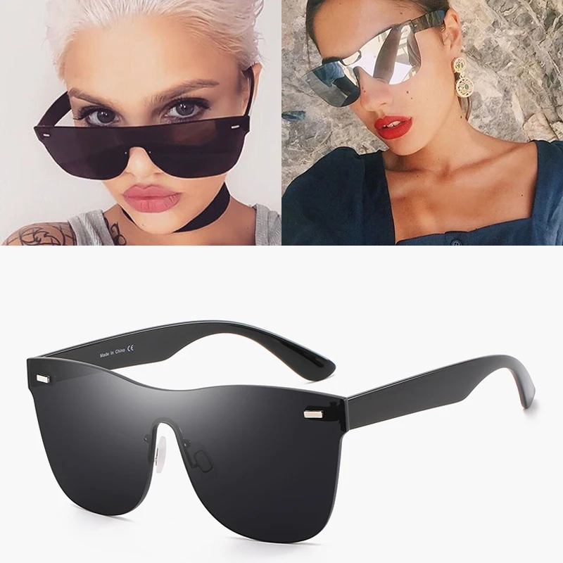 Мужские и женские цельные солнцезащитные очки LVVKEE винтажные зеркальные с