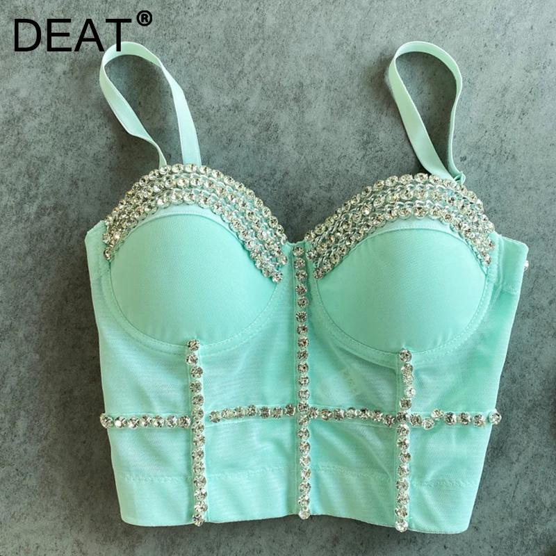 Женский Пляжный топ с открытой спиной DEAT черный на бретельках украшенный