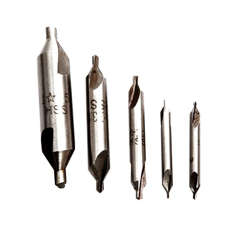 

5Pcs/set HSS Center Drills 60 degree Combined Countersinks Degree Angle Bit Tip Set Tool NCPC Tool