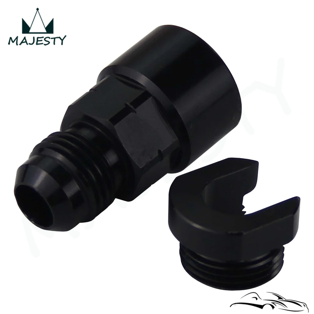 

Fuel Line EFI Adapter Fitting AN-6 Male to 3/8 Quick Disconnect Black