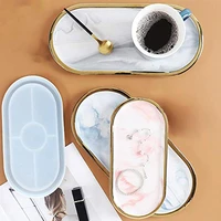 diy dish shaped resin mold diy oval dish resin ashtray trays silicone mold jewelry storage box making tools plate baking mould