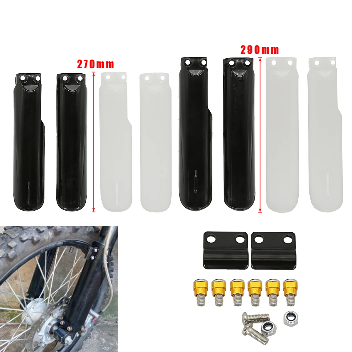 Front Fork Protector Covers plastic Guards For crf 50 crf70 klx110 BSE KAYO  110cc 125cc 140cc 150cc 160cc Dirt Pit Bike