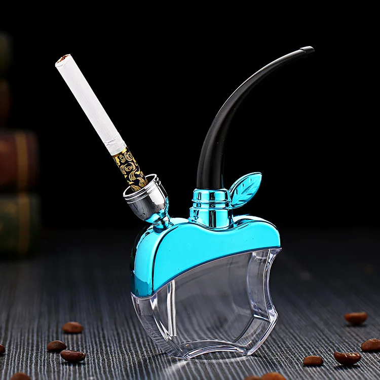 

Apple shaped ABS bar water pipe portable washable zinc alloy mini water pipe hookah pipes for smoking weed hookah shisha
