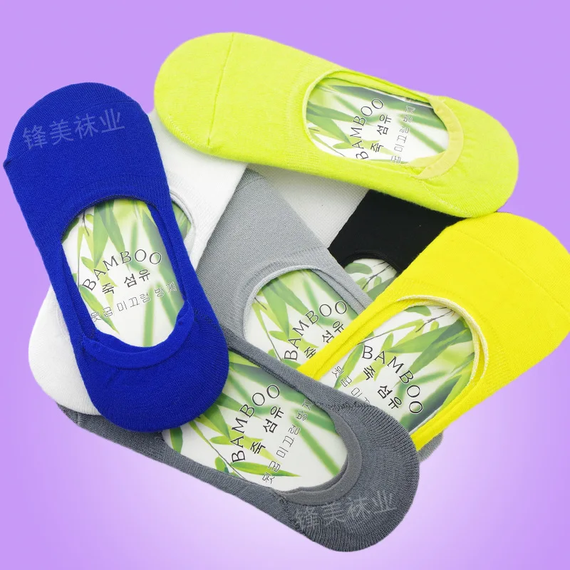 12 пар/упак. мужские невидимые носки из бамбукового волокна лодочки с закрытым