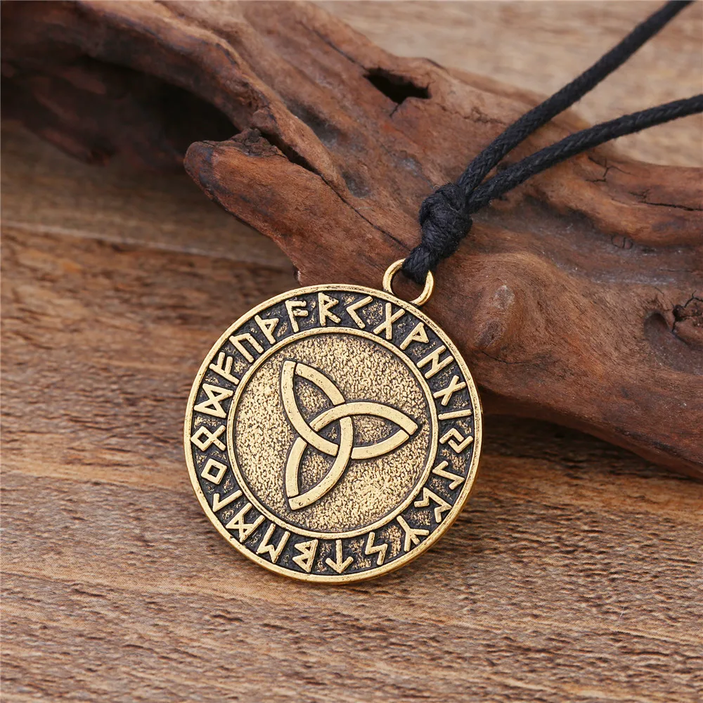 Колье с подвеской LIKGREAT Wicca Symbol Triqueta круглое ожерелье в стиле колдовства цепочка