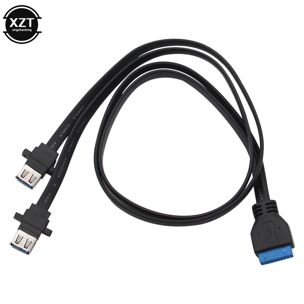 2 порта двойной USB 3 0 Type A Female на 20 Pin Header адаптер материнской платы кабель два USB-A