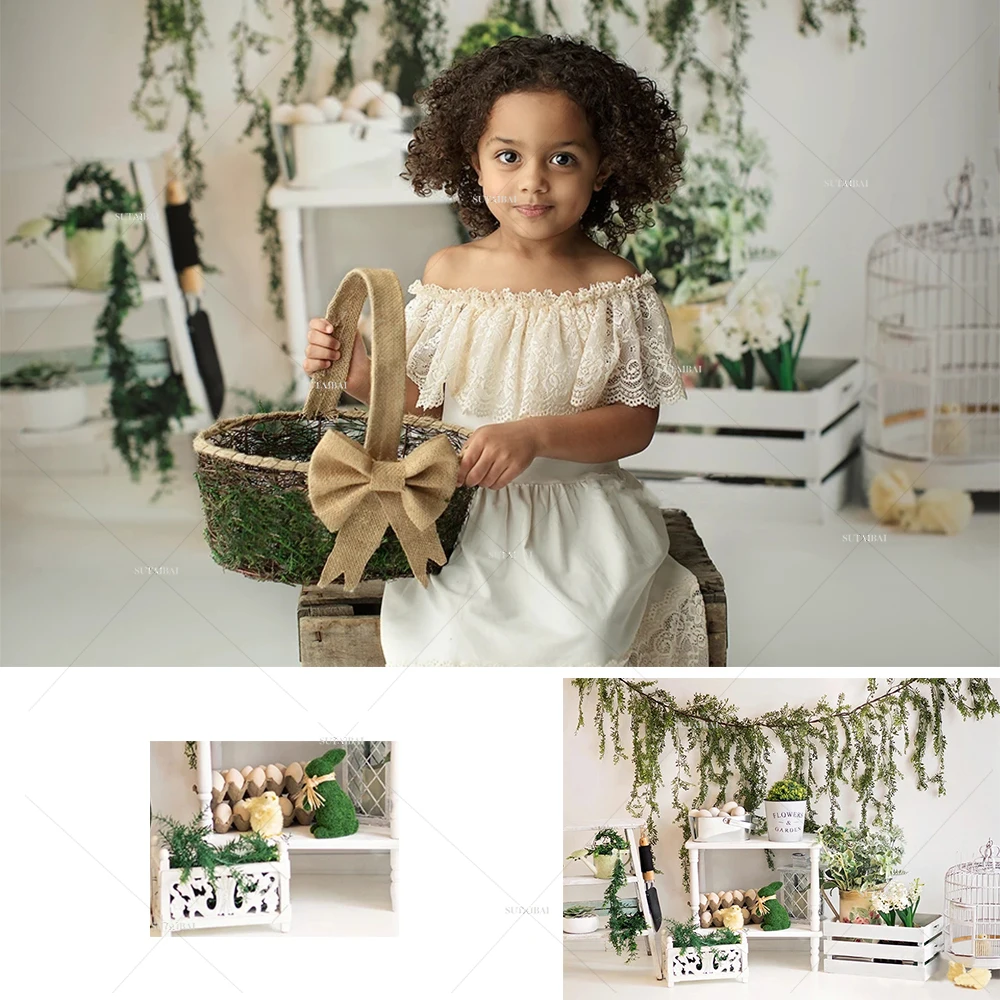 

Flowers Garden Rabbit Easter Egg Spring Backdrop Photo Background Photography Booth Decor Child Portrait Bunny Baby Shower Party