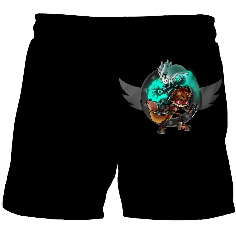 

2021 Summer New Men's Beach Pants Anime Fashion Sonic Pattern Shorts For Men And Women Casual Surfing Loose Swimming Shorts