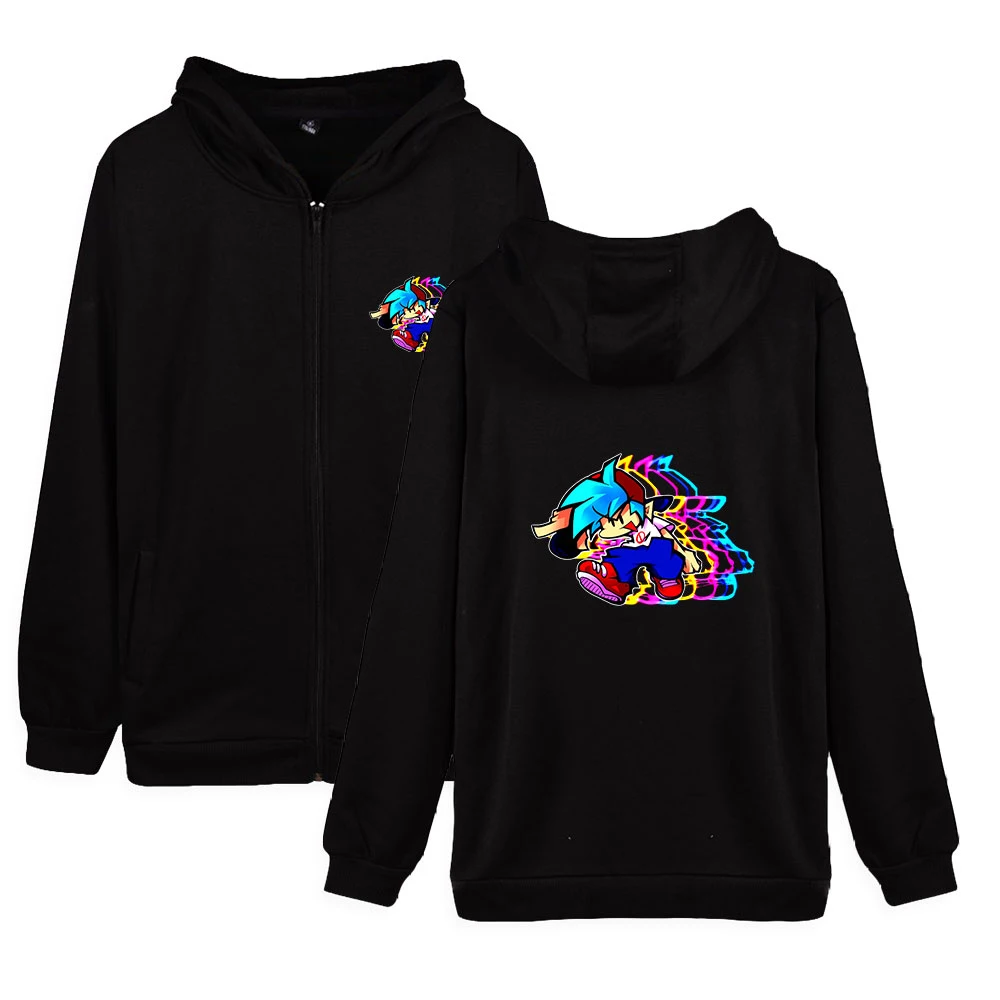 

Friday Night Funkin Game Fashion Zipper Hoodies Women/Mens Long Sleeve Hooded Sweatshirt Casual Streetwear Clothes coat