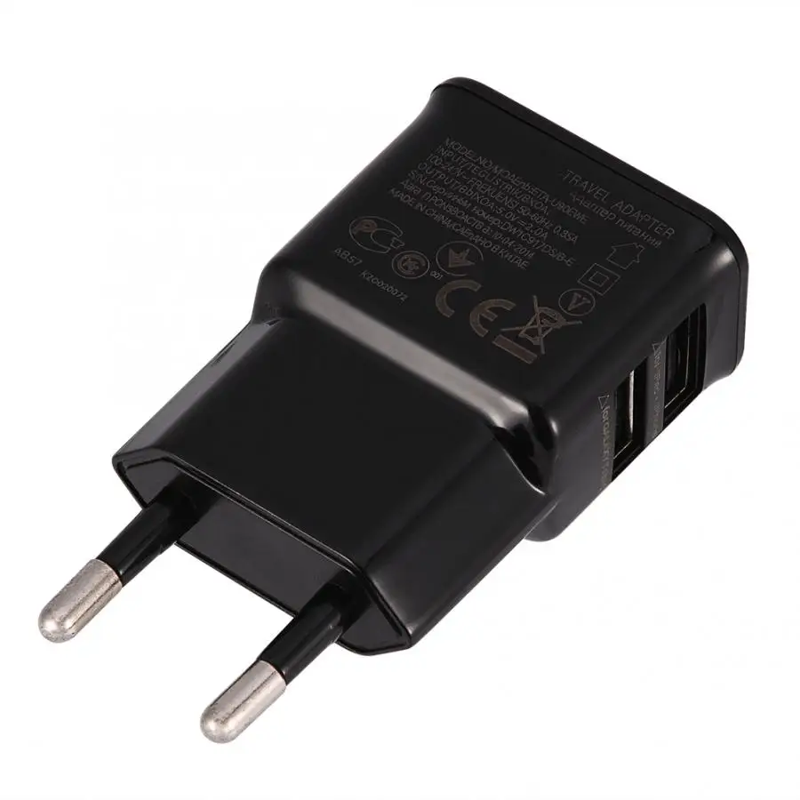 5 В, 2 А, двойное USB быстрое зарядное устройство, настенное зарядное устройство, адаптер питания, штепсельная вилка европейского стандарта для смартфонов, планшетов, ПК, MP3, MP4, источник питания для путешествий, зарядное устройство
