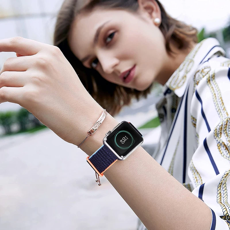 Nylon Strap For Apple Watch Band 8 7 SE 6 5 4 Ultra 49MM 40MM 44MM 45MM 41MM Accessorie bracelet for iWatch serie 3 2 38MM 42MM