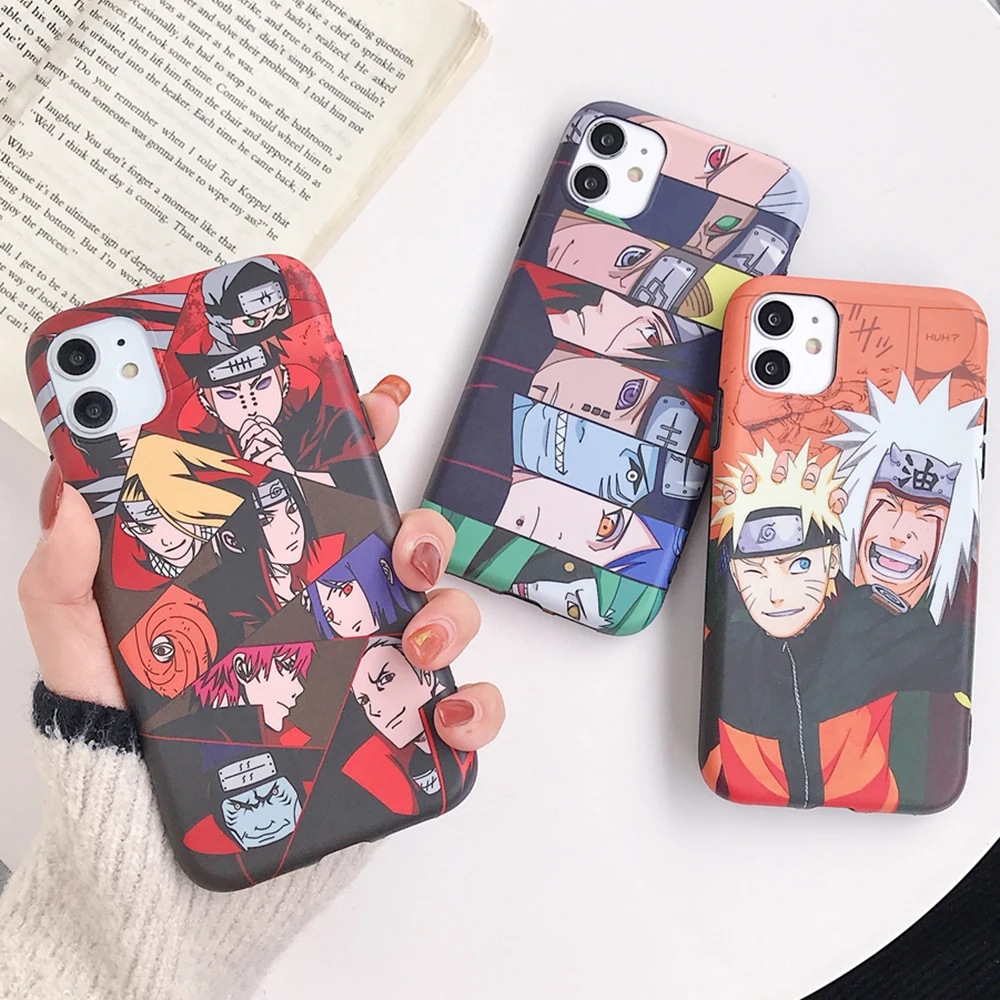 Чехол для iPhone 11 Pro X XS Max XR 7 8 6 Plus silcion с изображением японского аниме