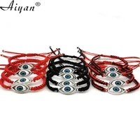 12 pieces turkish blue eyes exorcism protection lucky red cord bracelet with alloyed resin materail for men and women as a gift