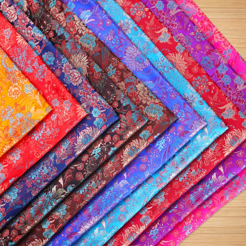 Парчовая ткань нейлоновая для платья шитья сделай сам с цветочным узором|Ткань| |