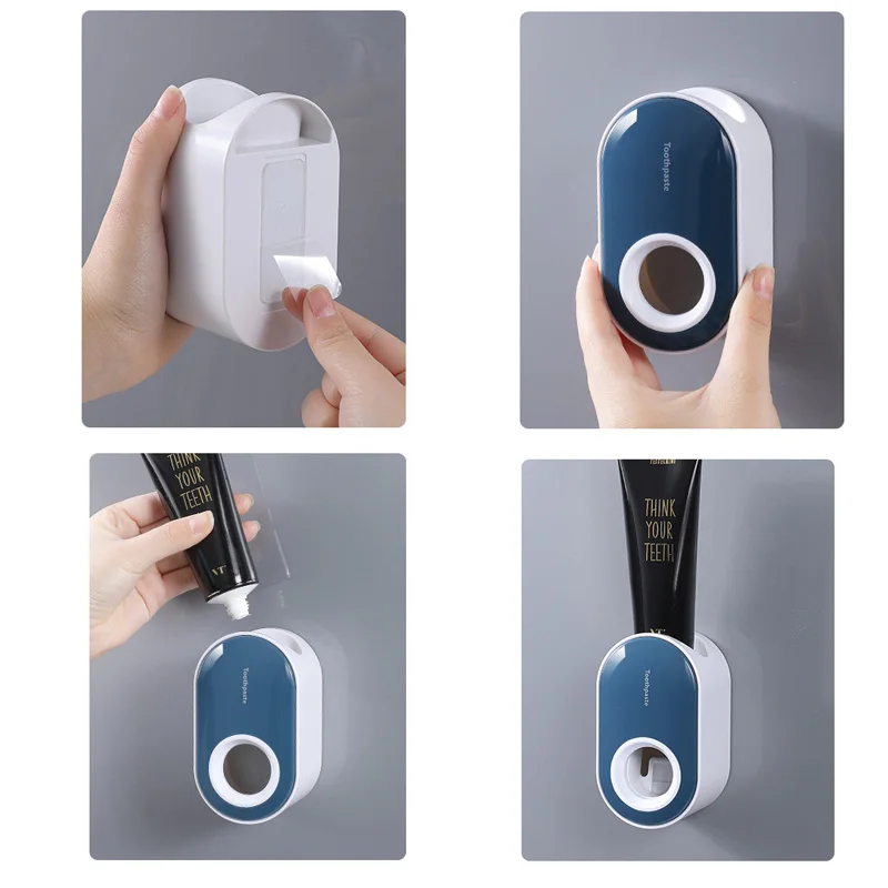 

Toothpaste Dispenser Fast Wall Mount Automatic Squeezer Hygiene Care Toothpaste Container Practical Bathroom Accessories Set