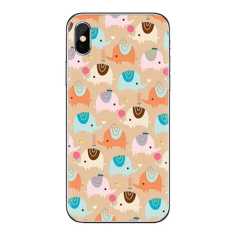 For Xiaomi Redmi 4A S2 Note 3 3S 4 4X 5 Plus 6 7 6A Pro Pocophone F1 Silicone Phone Shell Cover elephants Pattern Collage tribal |