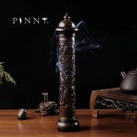 pinny ebony wood dragon sculpture stick incense burner wood pomades joss sticks incense holder handmade censer aromatherapy