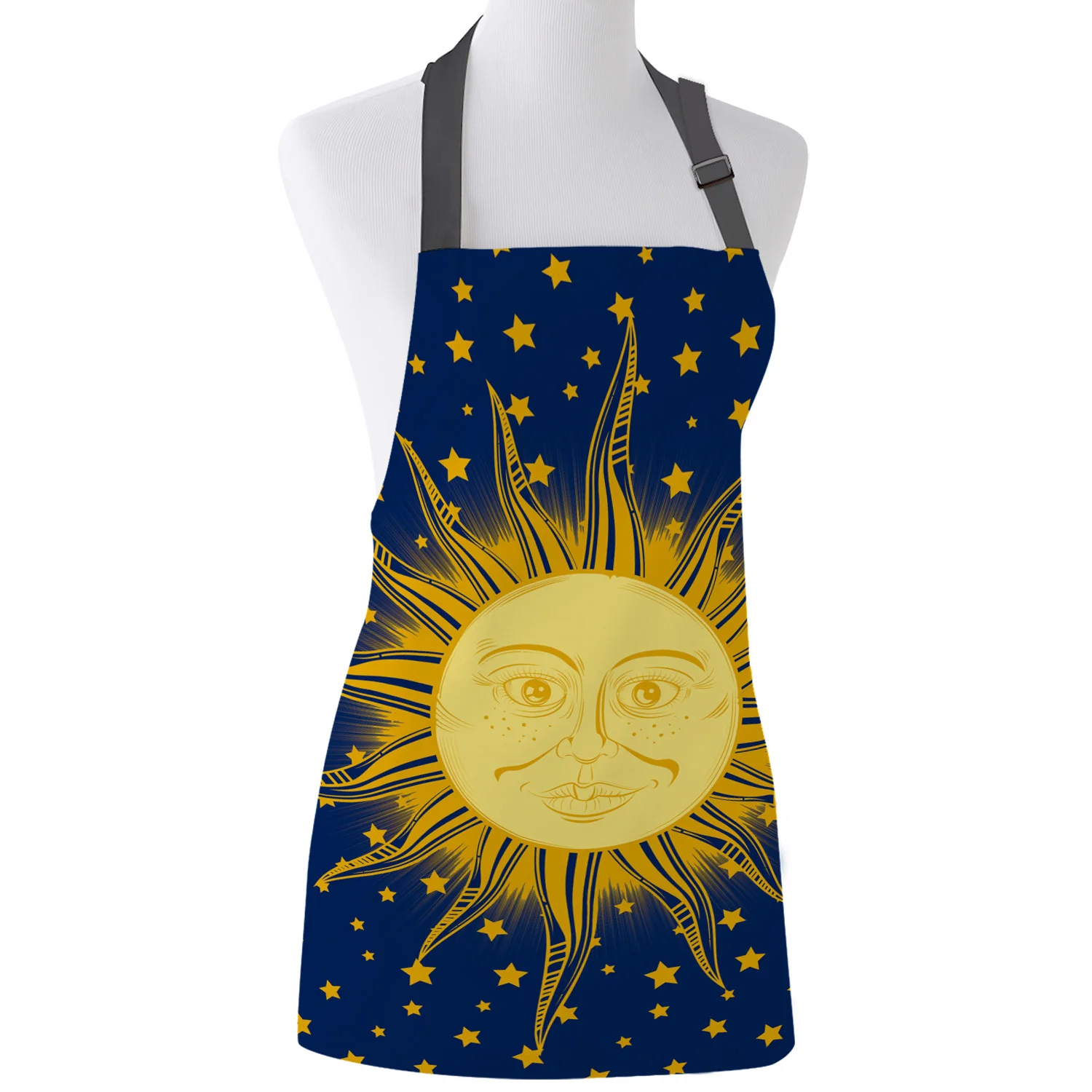 Хиппи солнце вокруг звезд кухня женские фартуки детская Рабочая одежда мужчины