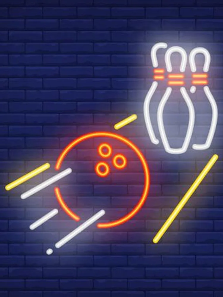 Neon Sign For Bowling Ball Rolling On Alley Lamp real glass tubes resterant decorate light sport DISPLAY Impact Attract light