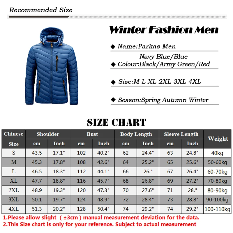 

CHAIFENKO Brand Winter Warm Waterproof Jacket Men 2020 New Autumn Thick Hooded Parkas Mens Fashion Casual Slim Jacket Coa
