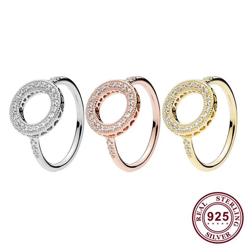 

Original 925 Sterling Silver Pan Ring Creative Cut Out Glittering Ring For Women Wedding Party Gift Fashion Jewelry