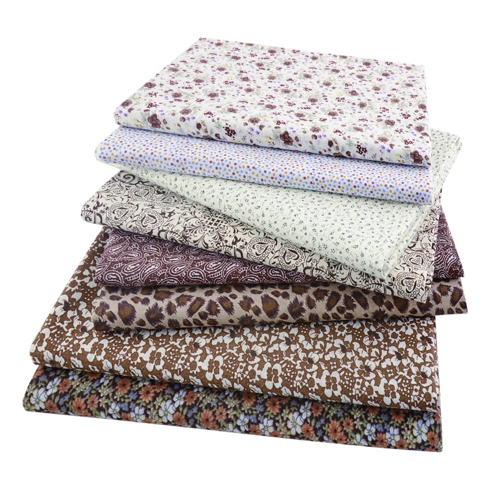 Квадратная хлопчатобумажная ткань с разноцветным принтом Teramila для шитья