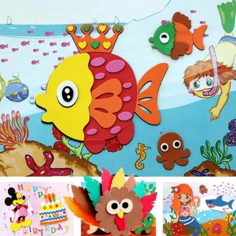 

10pcs 50*50cm 0.8-1mm Handmade Scrapbooking Craft Scrapbook Wrapping EVA Sponge Foam Paper for Flower Background DIY Party Decor