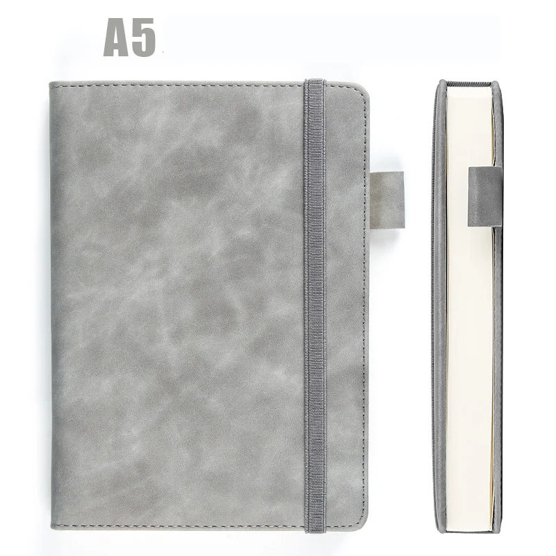 gray(With deer head) 360 страниц, супер толстый воск, кожа, А5, блокнот, бизнес, офис, повседневная работа, блокнот, S, бесплатное изображение, логотип компании - Цвет: gray(With deer head)