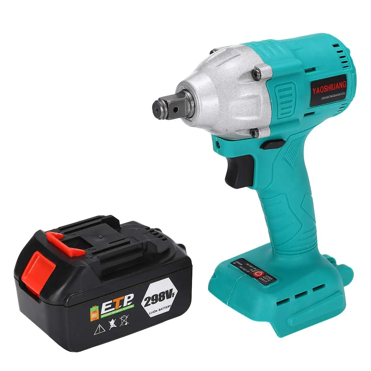 

Brushless Electric Wrench Impact Wrench 110-240V 630NM Brushless Cordless Impact Wrench Power Tool Rechargeable with Battery