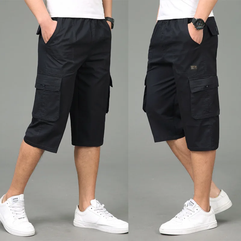 

Mens Cotton Shorts Summer Loose Straight Cropped Pants OverSize Army Sports Shorts Casual Baggy Pants Men Clothing Breeches 6XL