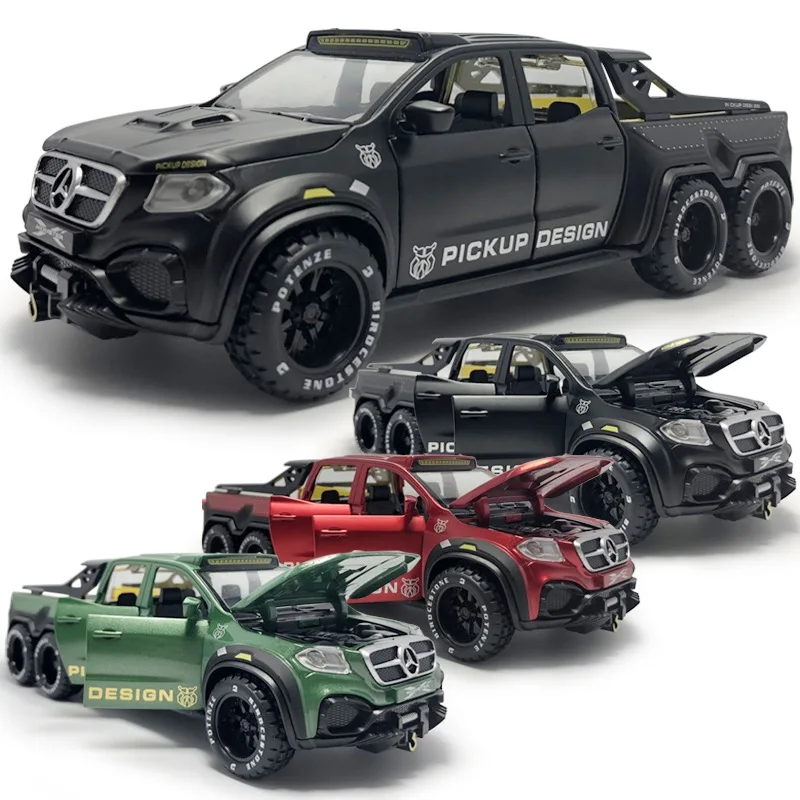 HOMMAT 1:28 весы X Class 6x6 пикап модель автомобиля металлический сплав литье под