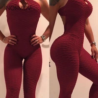 nornov sexy body suit women cross backless running fitness romper plays high waisted hip lift sexy running jumpsuit pants