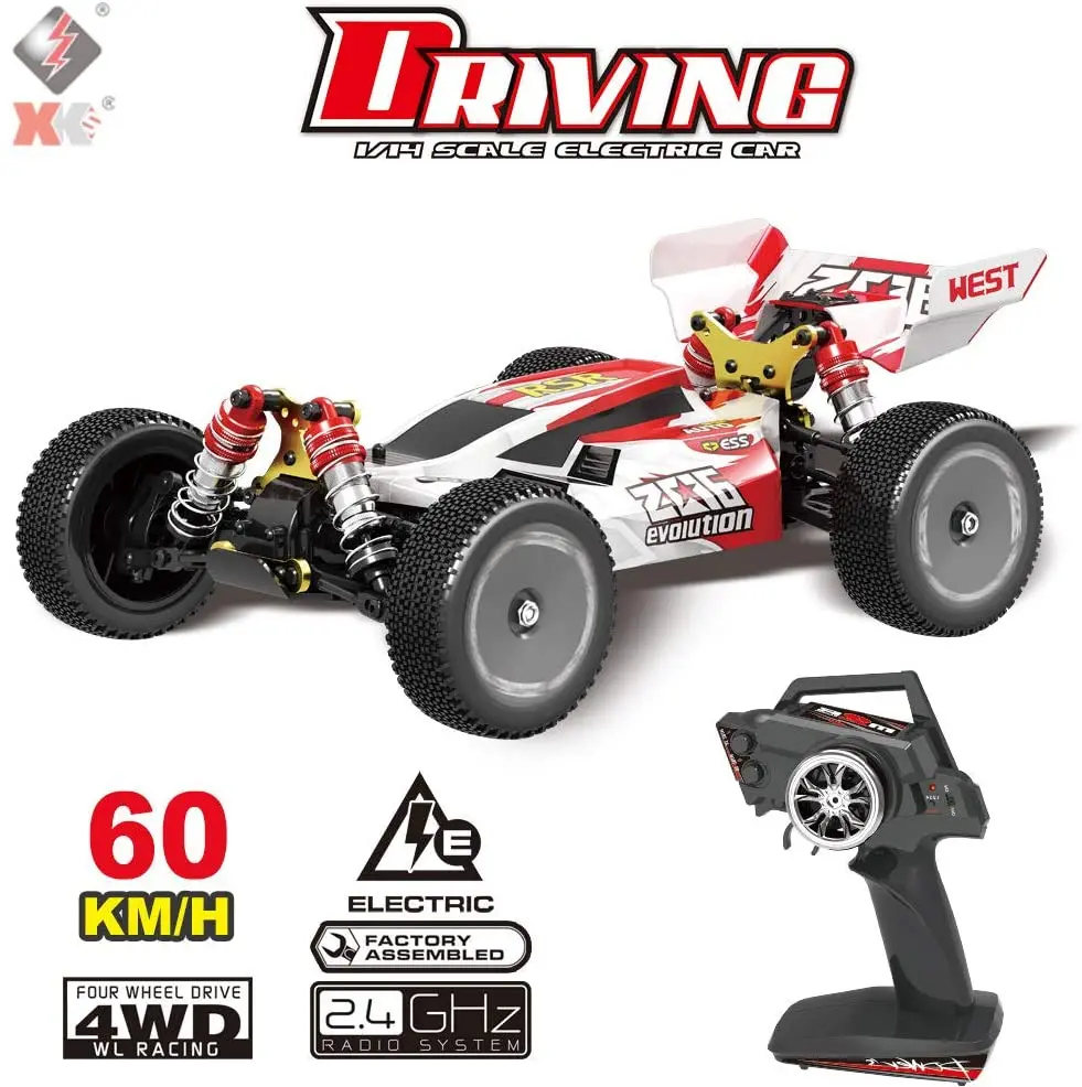 

WLtoys Racing RC Car 144001 1:14 60km/h High Speed 2.4GHz RC Buggy 4WD Racing Off-Road RTR Trucks Drift Car Kids Boy Toys Gifts