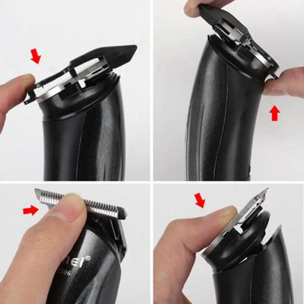 Перезаряжаемая Беспроводная Бритва KEMEI для бороды носа машинка стрижки волос